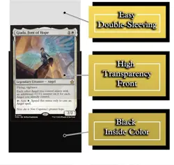 Angel Warrior Card Game Sleeves - 100 Pack - Compatible with MTG - Gold - Image 5