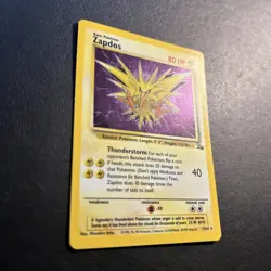 Zapdos 15/62 Fossil Pokemon Card Unlimited Holo Rare Moderately Played MP - Image 2