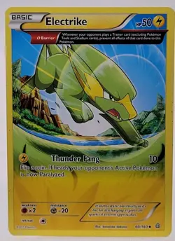 Pokemon Card Electrike 60/160 XY Primal Clash 2015 - NM - Image 1
