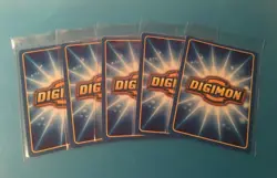 Digimon : The Movie - (5) Rare Promo DIGI-BATTLE Card Factory Sealed Packs - Image 1