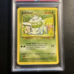 Bulbasaur 67/130 PSA 8 Base Set 2 Pokemon Card Near Mint - Mint New Cert - Image 2