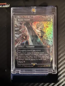 Magic MTG Final Fantasy - Buster Sword - M 0351 (Borderless Foil) Sharp/Centered - Image 1