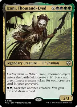 Izoni, Thousand-Eyed 267 M3C Legendary MTG Elf Shaman Undergrowth Insect Token - Image 1