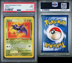 1999 POKEMON FOSSIL 1ST EDITION #57 ZUBAT PSA 9 - Image 3