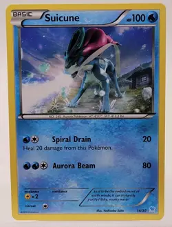Suicune 14/30 XY Trainer Kit 3 Suicune Moderately Played Pokemon TCG - Image 1