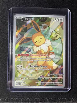 Pokemon Prismatic Evolutions Pokemon Center ETB Stamped Eevee 173 Promo NM - Image 1