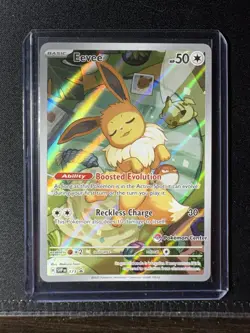 Pokemon Prismatic Evolutions Pokemon Center ETB Stamped Eevee 173 Promo NM - Image 3