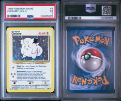 1999 POKEMON BASE SET UNLIMITED #5 CLEFAIRY-HOLO PSA 5 - Image 3
