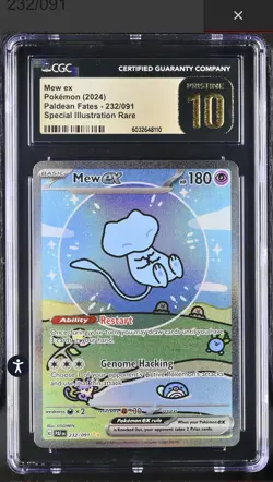CGC PRISTINE 10 Bubble Mew Ex 232 Paldean Fates 232/091 Pokemon SIR Illustration - Image 1