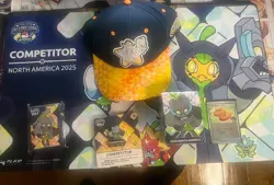 POKEMON NAIC NORTH AMERICAN 2025 COMPETITOR KIT HAT SLEEVES PIN DECKBOX POFFIN - Image 1
