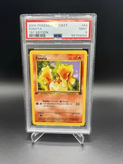 2000 POKEMON ROCKET PONYTA 1ST EDITION #64 Psa 9 Mint - Image 1