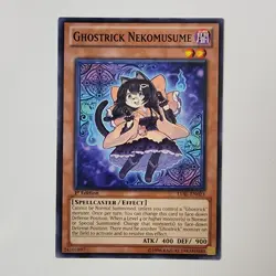 Ghostrick Nekomusume - LVAL-EN023 - MP - Common - 1st ed - Yugioh - Image 1