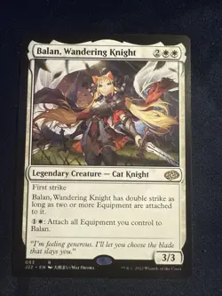 Magic the Gathering Balan, Wandering Knight #53 Jumpstart 2022 Card - Image 1