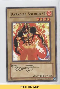 Darkfire Soldier #1 Unlimited YuGiOh Starter Deck Joey #SDJ-010 2003 READ 1a1 - Image 1