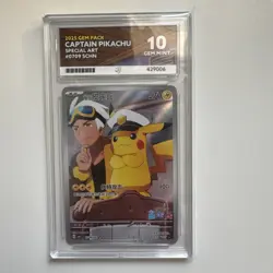 Ace 10 Gem Mint Captain Pikachu Pokemon Card 0709/09 Chinese Exclusive - Image 1