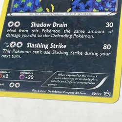 Pokemon TCG Umbreon Black White Holo Card BW93 Black Star Promo LP - Image 2