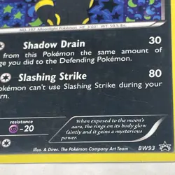 Pokemon TCG Umbreon Black White Holo Card BW93 Black Star Promo LP - Image 3