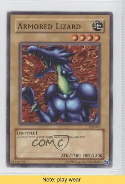 Armored Lizard Unlimited YuGiOh Starter Deck Joey #SDJ-009 2003 READ 1a1 - Image 1
