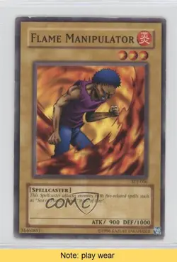 Flame Manipulator Unlimited YuGiOh Starter Deck Joey #SDJ-006 2003 READ 2u3 - Image 1