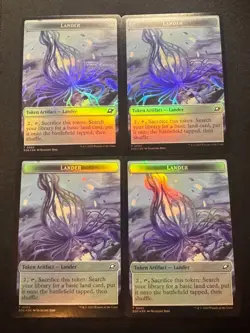 x4 - Lander 0005/Robot 0010 Token - FOIL - MTG Edge of Eternities - NM/M - Image 1