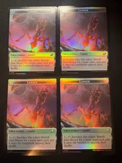 x4 - Lander 0007/Robot 0010 Token - FOIL - MTG Edge of Eternities - NM/M - Image 1