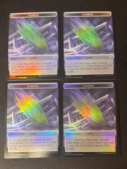 x4 - Lander 0008/Robot 0010 Token - FOIL - MTG Edge of Eternities - NM/M - Image 1