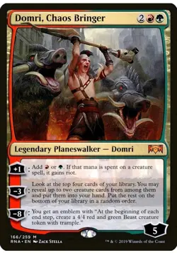 Domri, Chaos Bringer - Ravnica Allegiance #166 Magic Mtg Legendary Planeswalker - Image 1