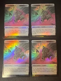 x4 - Lander 0006/Robot 0010 Token - FOIL - MTG Edge of Eternities - NM/M - Image 1