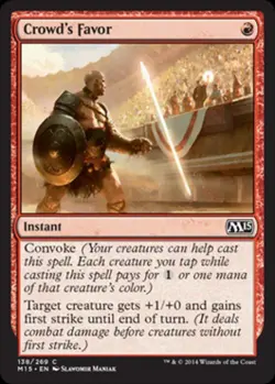Crowd's Favor -Foil Medium Play MTG Magic 2015 Core Set - Image 1