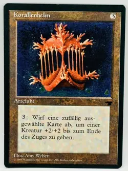 MTG Coral Helm Antiquities LP Lightly Played Rare *German* - Image 1