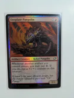 Oreplate Pangolin *FOIL Common* Magic MtG x1 Edge of Eternities - Image 1