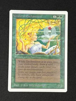 MTG VERDURAN ENCHANTRESS Unlimited Regular MT+ Rare Magic The Gathering - Image 1