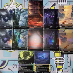 MTG Edge Of Eternities Basic Lands Complete Set of 16 Full Art Land Foil And Reg - Image 1