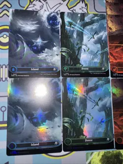 MTG Edge Of Eternities Basic Lands Complete Set of 16 Full Art Land Foil And Reg - Image 5