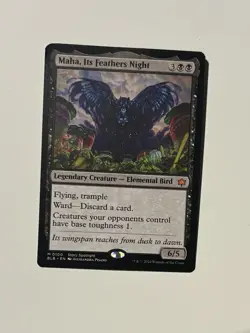 MTG Maha, Its Feathers Night Bloomburrow Regular Card, LP Condition - Image 1