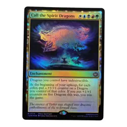 Call the Spirit Dragons #174 Foil Mythic Enchantment MTG 25 Tarkir: Dragonstorm - Image 1