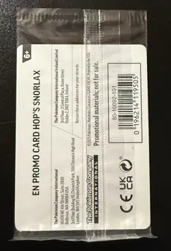 Hop's Snorlax GameStop Promo Sealed Pokemon TCG 117/159 (Cosmos Holo) - Mint+ - Image 4