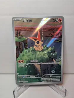 Victini Full Art Promo #208 Scarlet Violet Black Bolt & White Flair Pokemon - Image 1