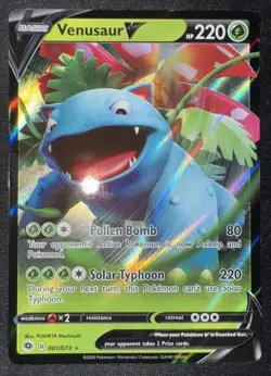 Pokemon TCG Venusaur V 01/73 Champions Path Ultra Rare Holo - Image 1