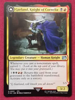 Magic The Gathering FINAL FANTASY GARLAND KNIGHT OF CORNELIA card MTG - Image 1