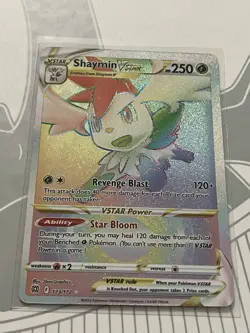 Pokemon TCG Shaymin VSTAR Holo Card Brilliant Stars 173/172 Secret Rare - Image 1