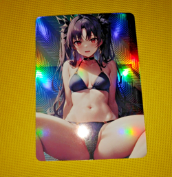 Ishtar Fate Grand Order Sexy Anime ACG Waifu Gold Beauty Holo Card - Image 1