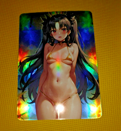 Ishtar Fate Grand Order Sexy Anime ACG Waifu Gold Beauty Holo Card - Image 1