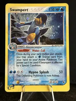Swampert EX Ruby & Saphire Holo Rare Heavy Play E-Reader Pokemon Card - Image 1