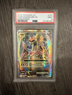 Pokemon TCG Mega-Charizard-EX XY Evolutions Holo Full Art Card 101/108 PSA 9 - Image 1
