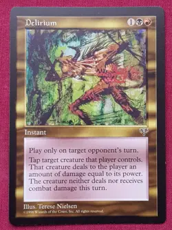 Magic The Gathering MIRAGE DELIRIUM black/red card MTG - Image 1