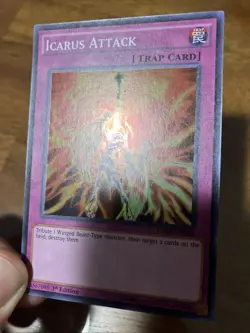 1996 Yu-Gi-Oh! 1st Edition Super Rare Icarus Attack WIRA-EN058 Card - Image 2
