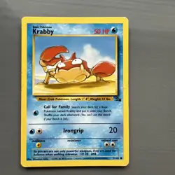 Krabby 51/62 | Base Set Fossil | Non Holo Pokemon Card - Image 1