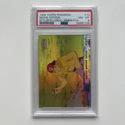 PSA 8 Battle Before Lunch RNBW Foil - 10 Movie Edition - 1999 Topps Pokemon Card - Image 1