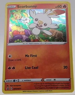 2020 Scorbunny SWSH071 Black Star Promo Holo Pokemon TCG Card Near Mint - Mint - Image 3